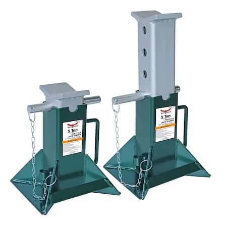 Safeguard Jack Stands, Pin Style, Steel, 5 Ton Capacity 63050